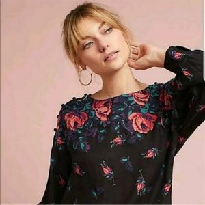 Anthropologie Maeve floral blouse - size medium